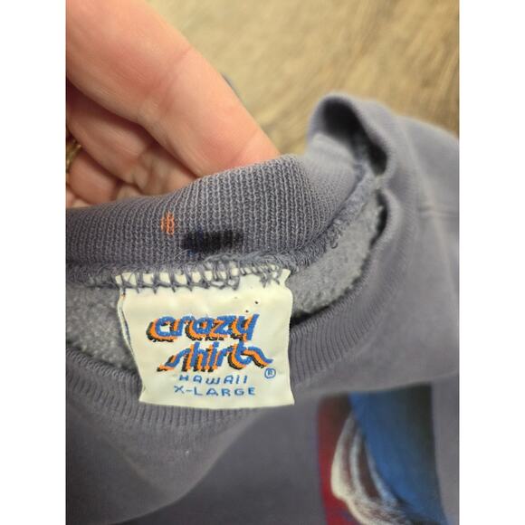 Crazy Stitch Hawaii Crewneck Moku Pe'a Made in USA Sweatshirt Size XL - Picture 5 of 7